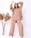 Plain Classic Details Pants Set