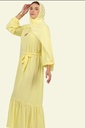 Plain Lemon Maxi Dress