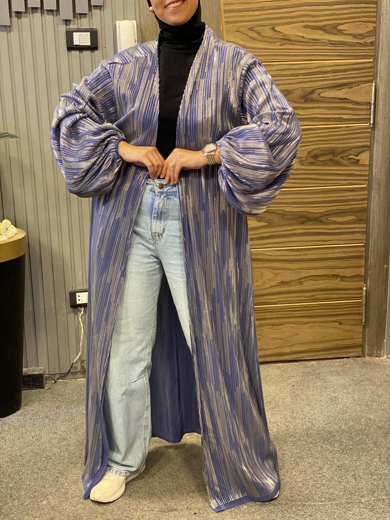 GHAILAM Shimmer Pleated Kaftan