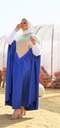 Blue Satin Cape