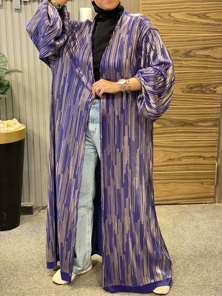 GHAILAM Shimmer Pleated Kaftan