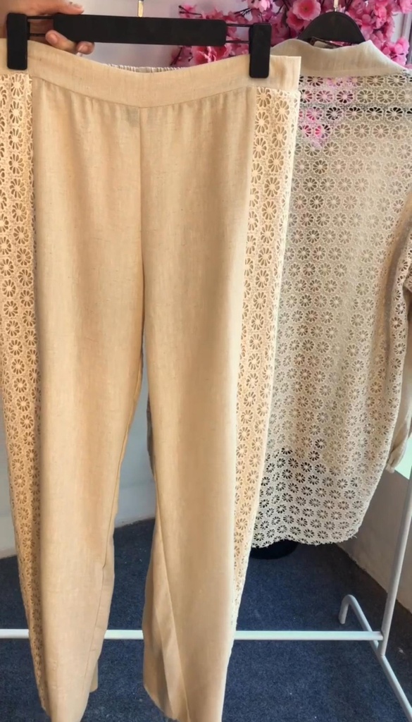 Linen Rokama Split Pants-Set