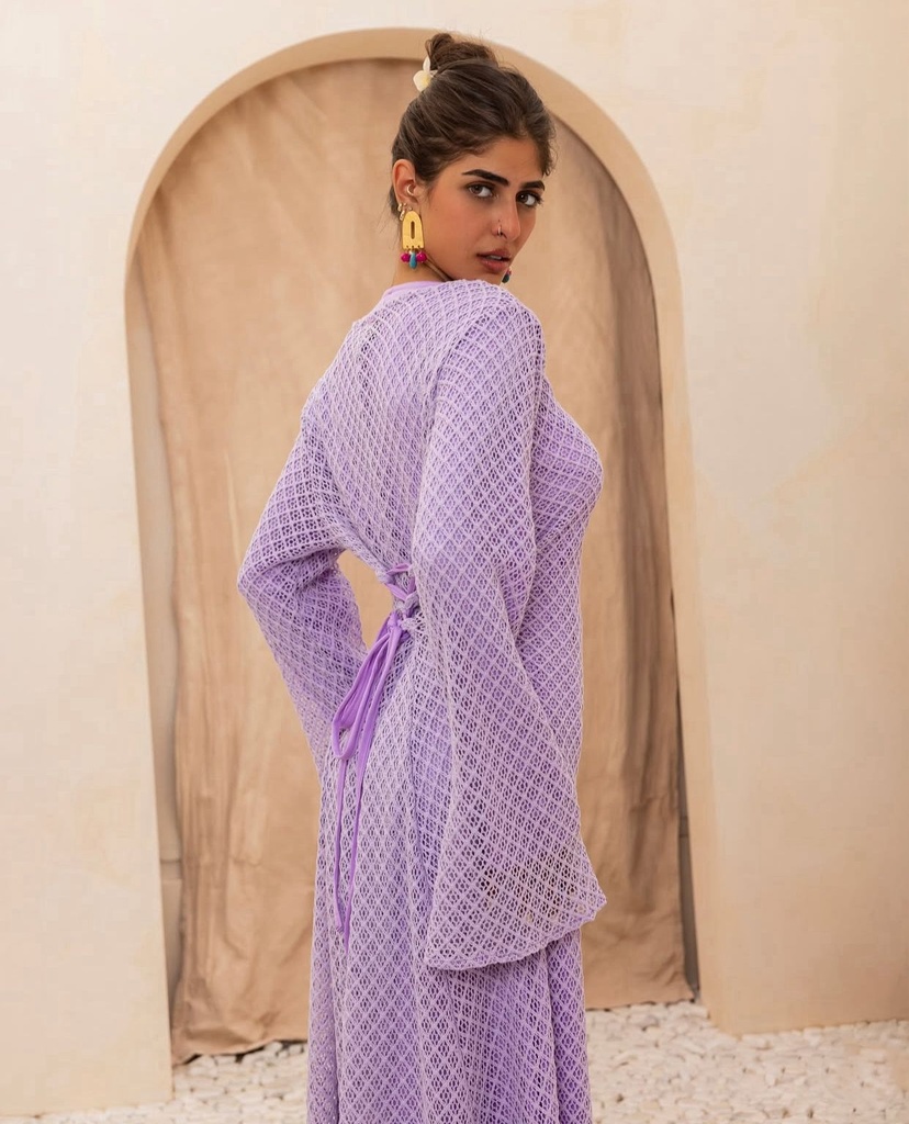 Crochet Back Belt Coverup