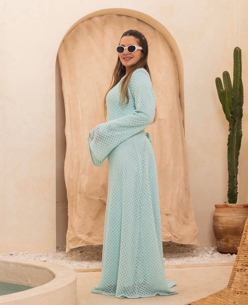Crochet Back Belt Coverup