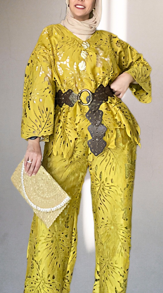 Giupure Leaves Pants Set