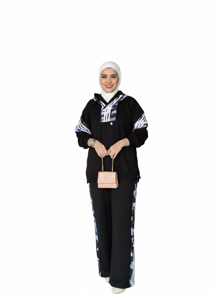 Camo Detail Sweat Suit