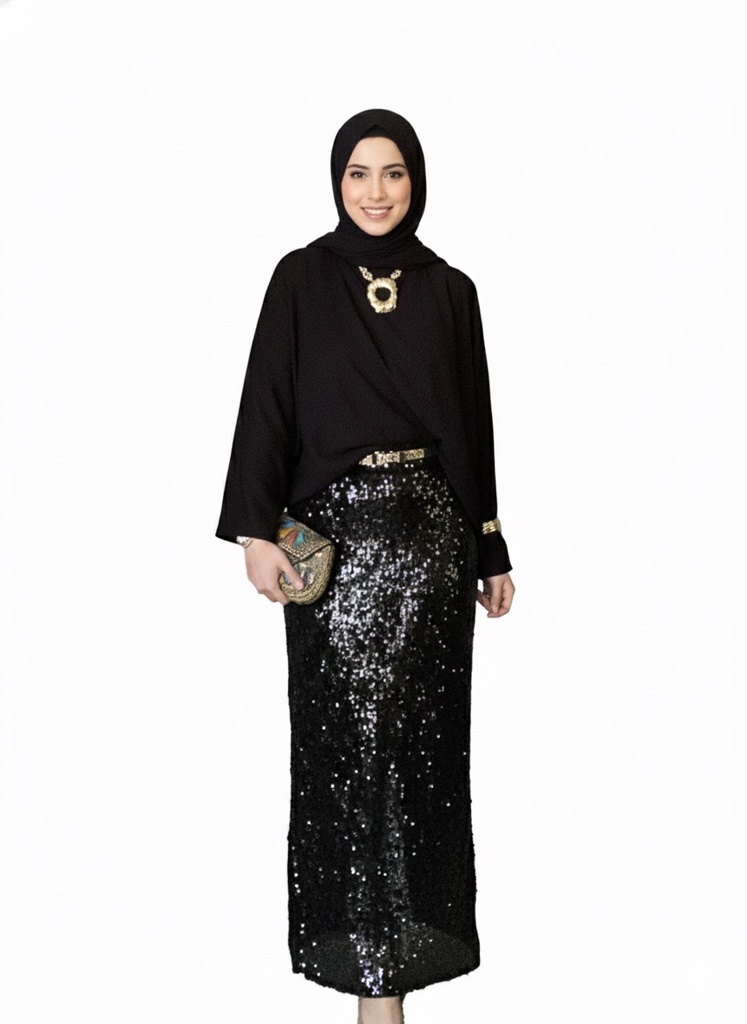 Sequined Skirt Suit
