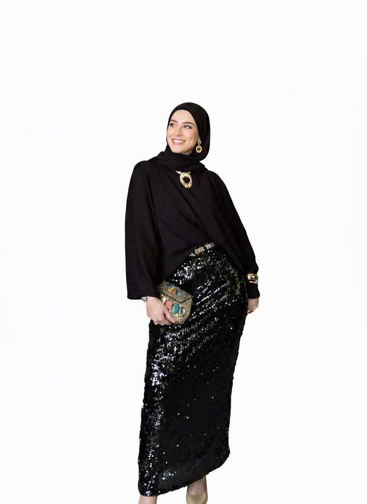 Sequined Skirt Suit