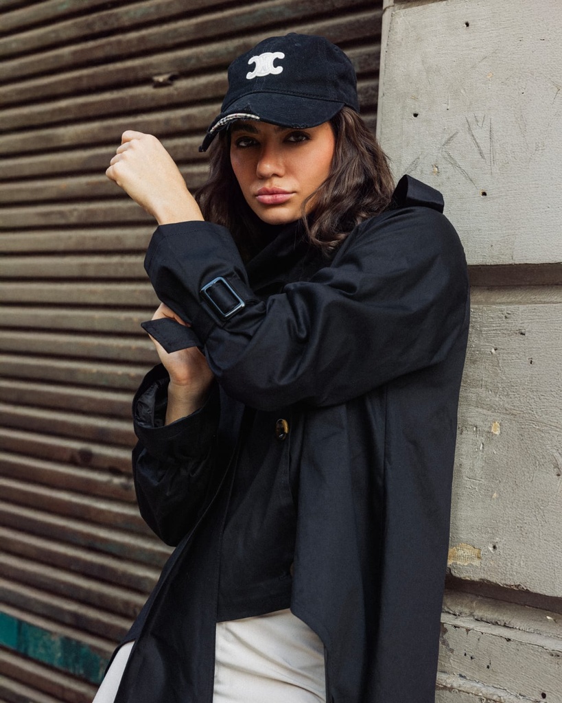 Layered Buttoned Trench Coat