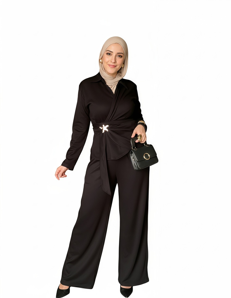 Cozy Textured Knit Suit