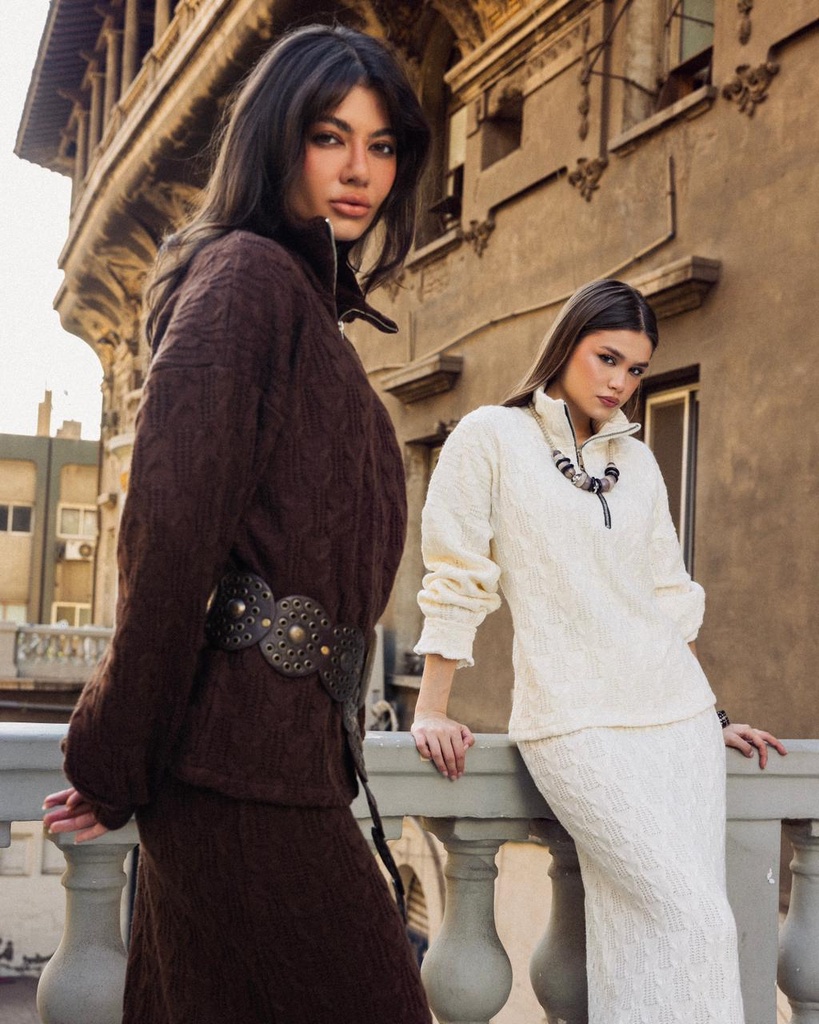 Knit Zipper Front Suit