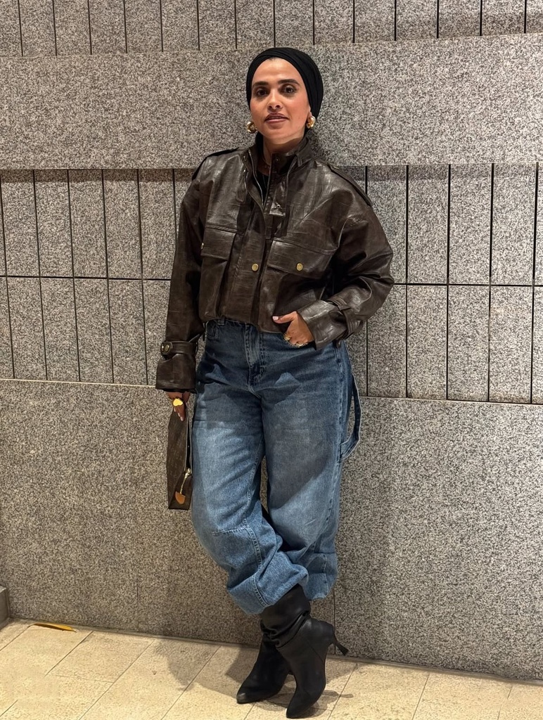 Front Pockets Leather Jacket