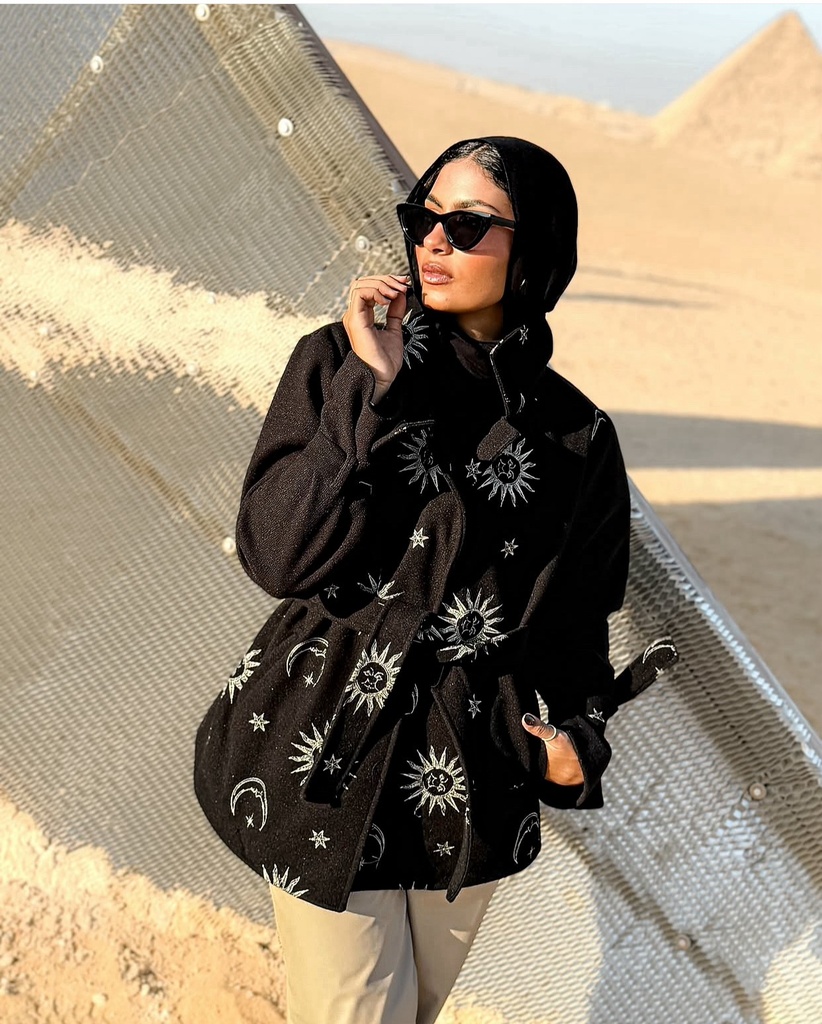 Astro Print Wool-Blend Jacket