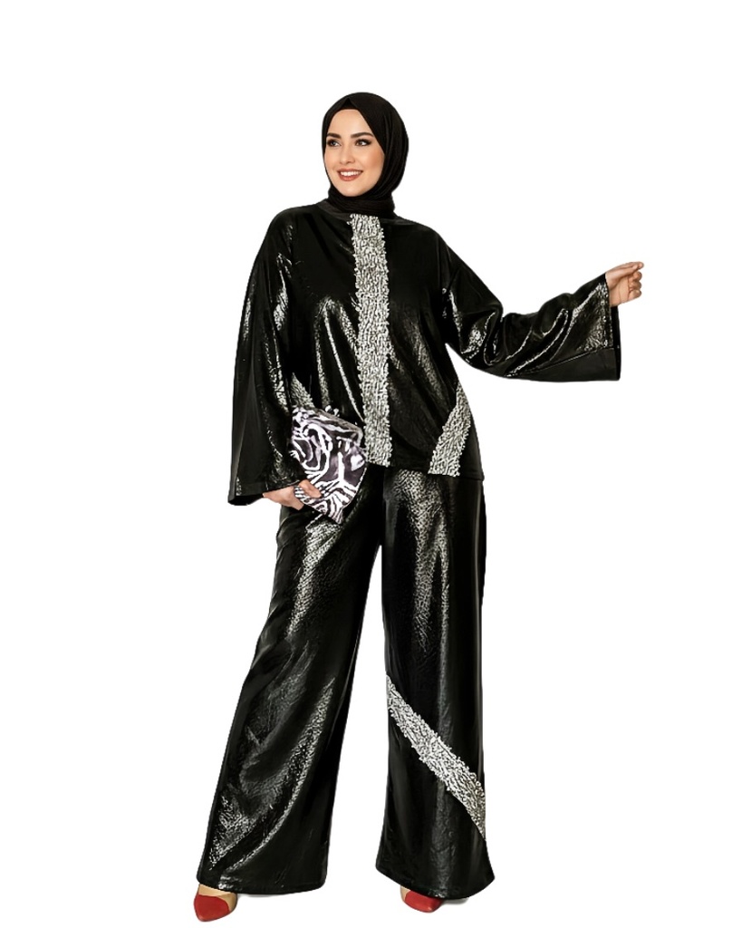 Leather Fringed Front Suit