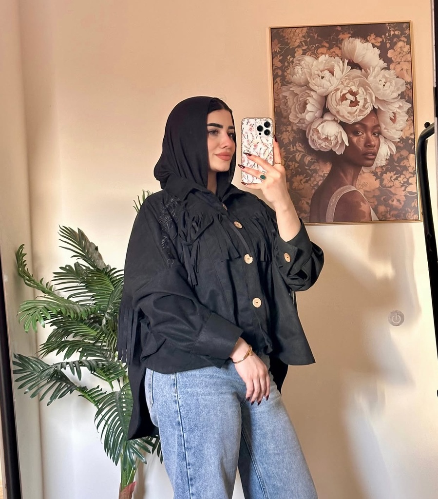 Suede Painted Fringe Shirt