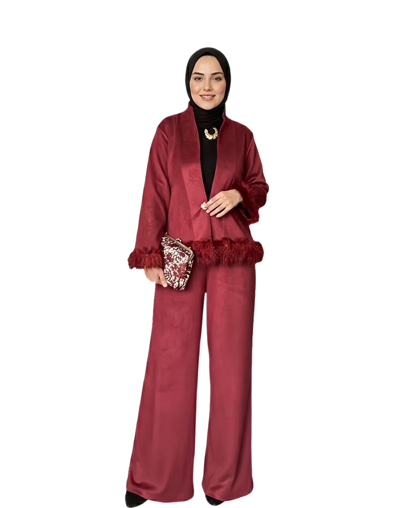 Suede Fur Suit
