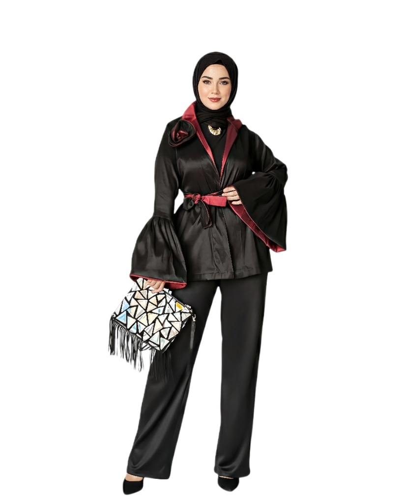 Metallic Chest-Flower Suit