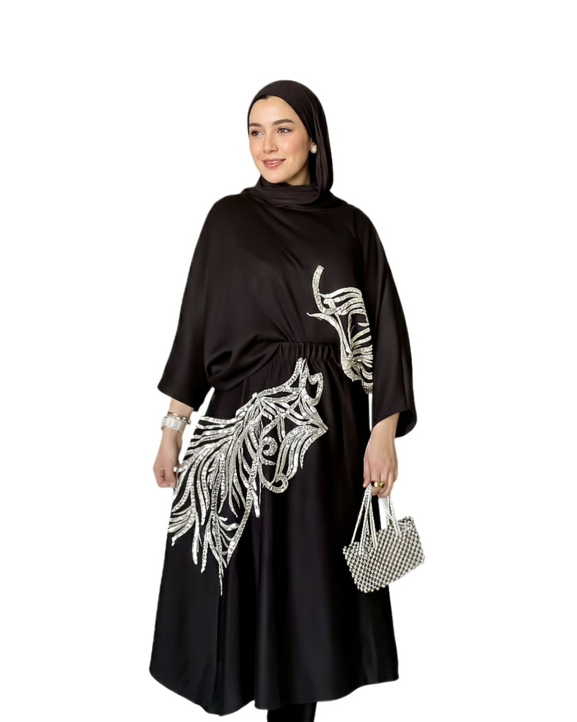 Embroidered Skirt Suit