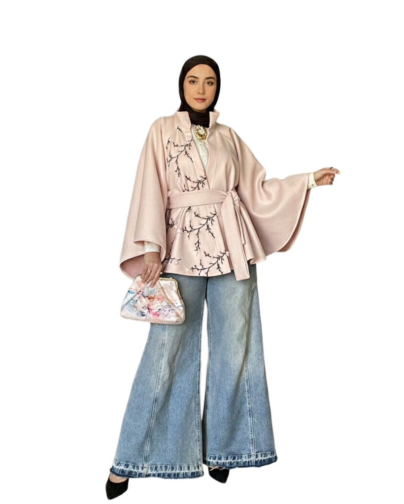 Floral Print Belted Jacket