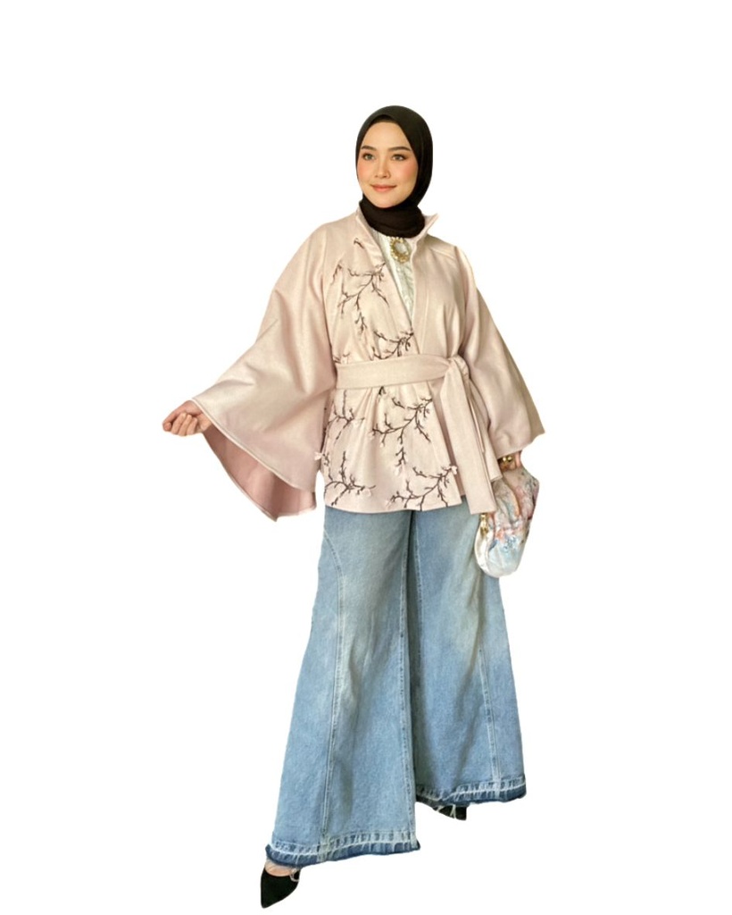 Floral Print Belted Jacket