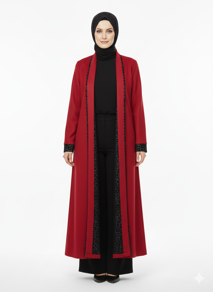 Double-Face Suede Tiger-Print Coat