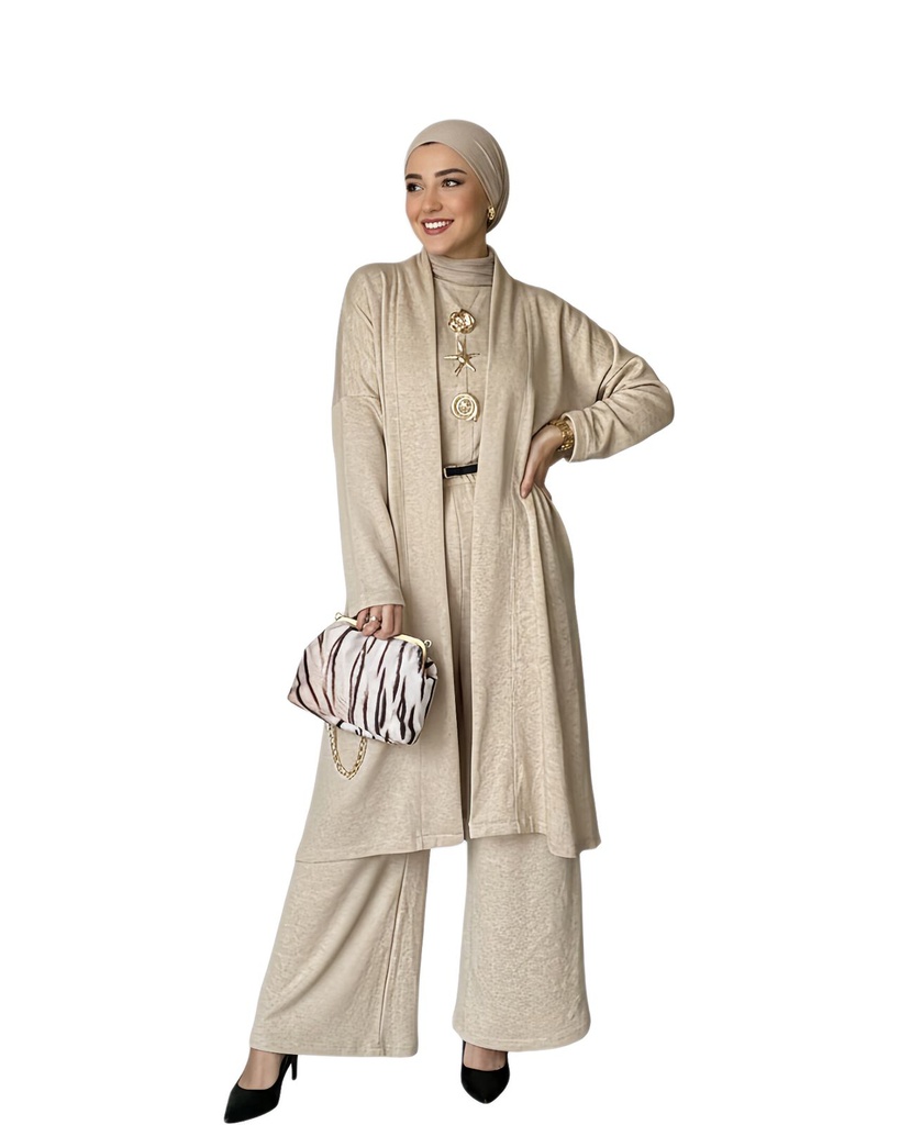 Refined Layered Knit Suit