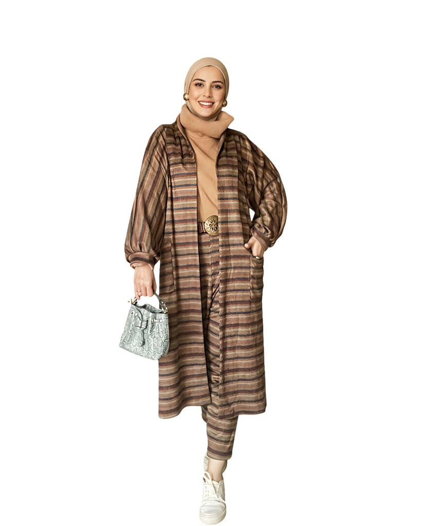 Textured Knit Pants Suit