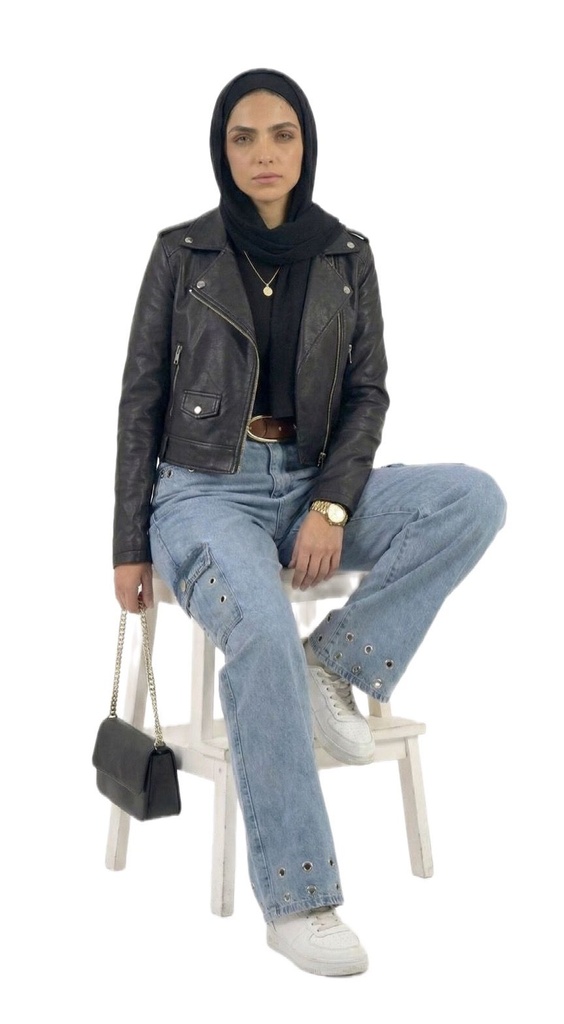 Silver Ring Denim Pants