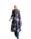 Floral Print Buttoned Coat