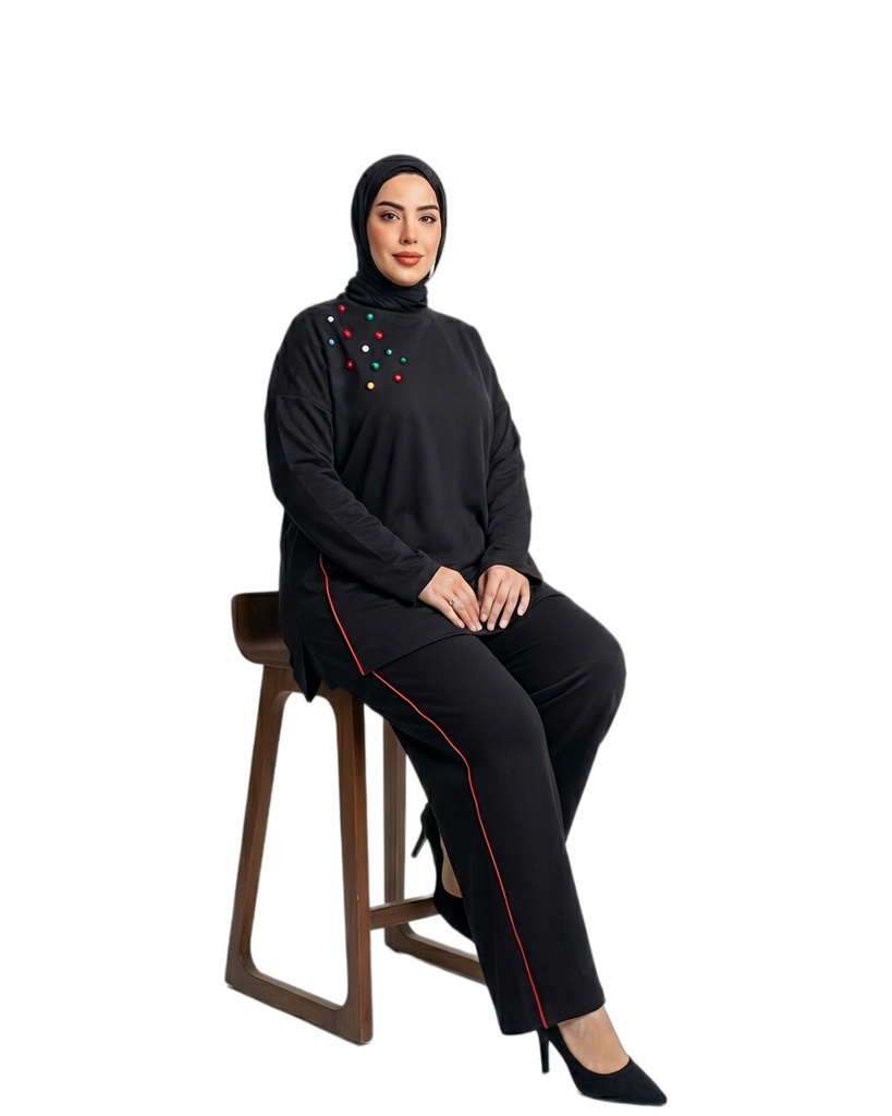 Leopard Print Embellished Suit