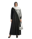 Shimmering Rhinestone Fringe Abaya