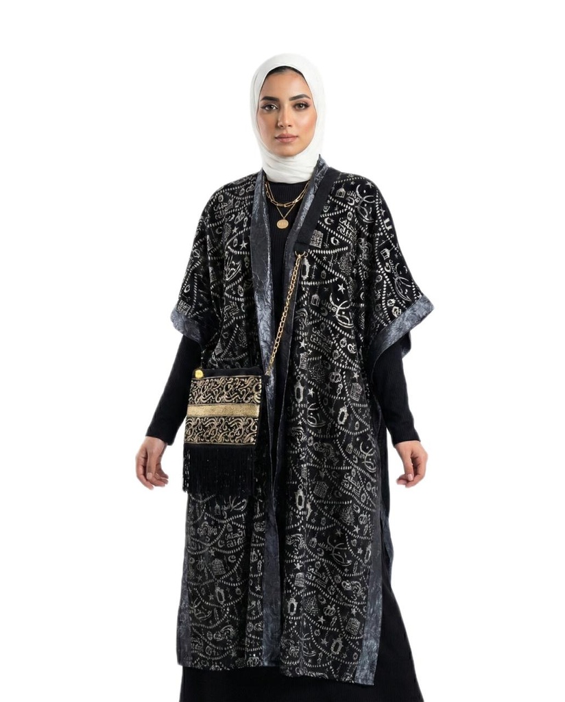 Ramadan Motif Open Kimono