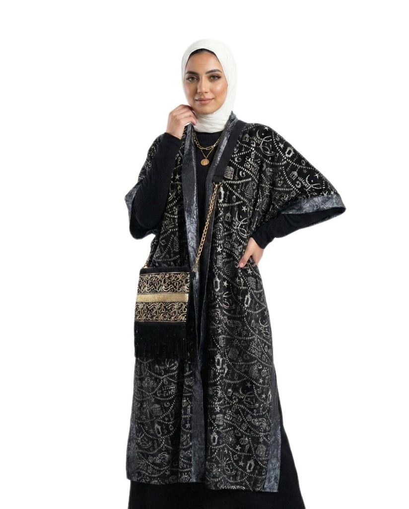 Ramadan Motif Open Kimono