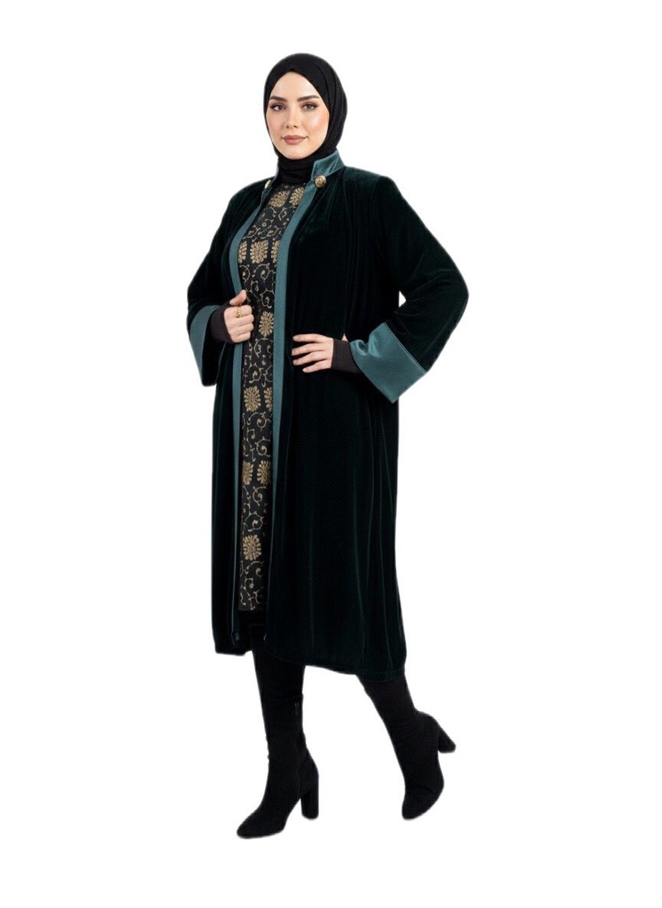 Decorated Dress Velvet Cardigan