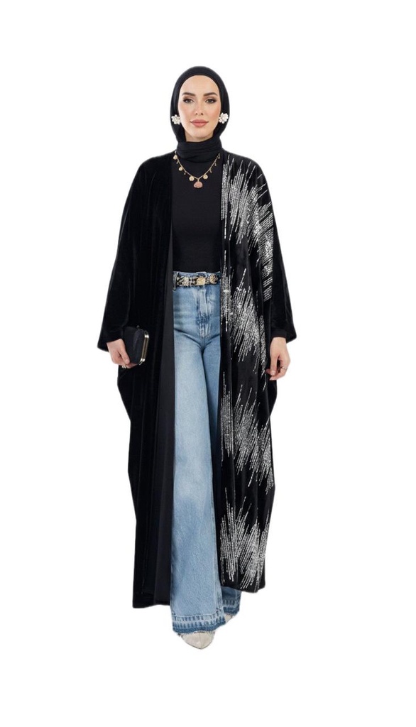 Strass-Embellished Velvet Kaftan