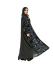 Asymmetrical Sequin Fringe Abaya 