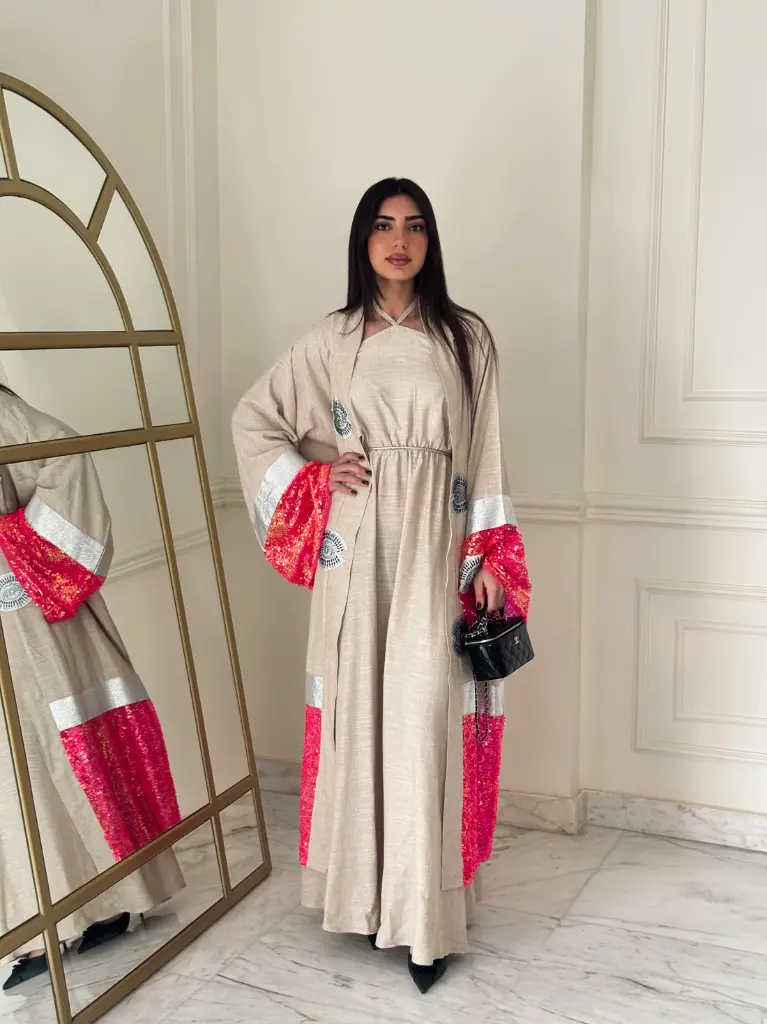 Statement Sequin Trim Kaftan
