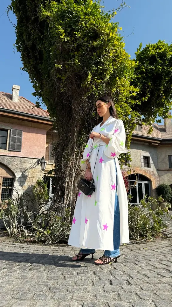 Colorful Star Motif Kaftan