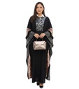 Sequined Fur-Sleeve Kaftan