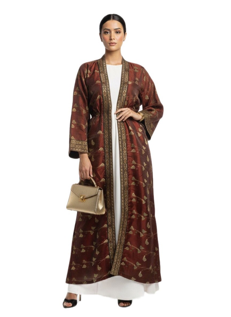 Royal Garnet Embellished Kaftan