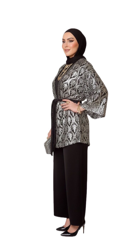 Statement Sequin Jacket Suit