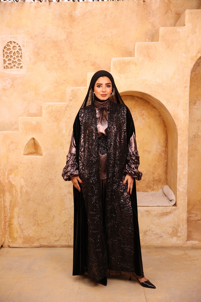 Velvet Regal Embroidered Kaftan