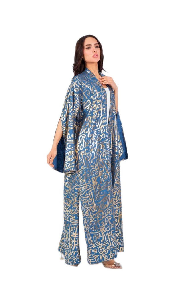 Ramadan Gold Motif Kaftan