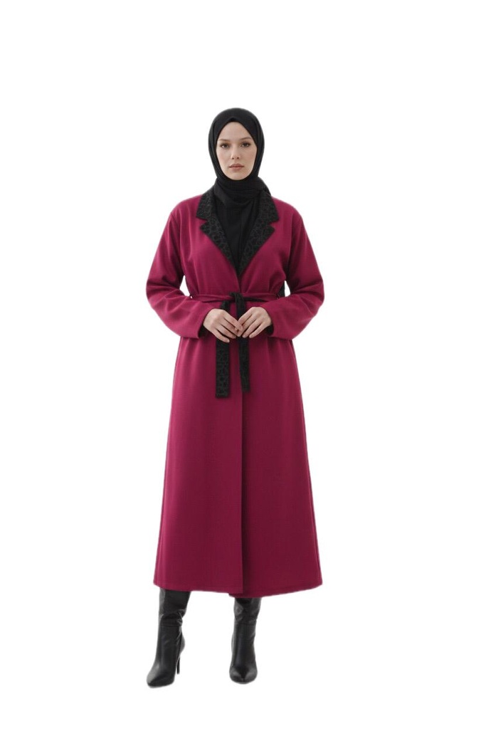 Double-Face Suede Tiger-Print Coat