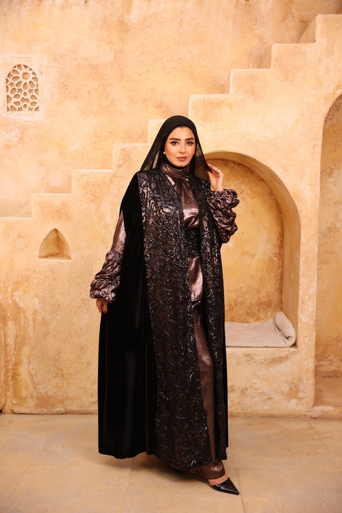 Velvet Regal Embroidered Kaftan