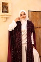 Sequin-Allover Velvet Poncho