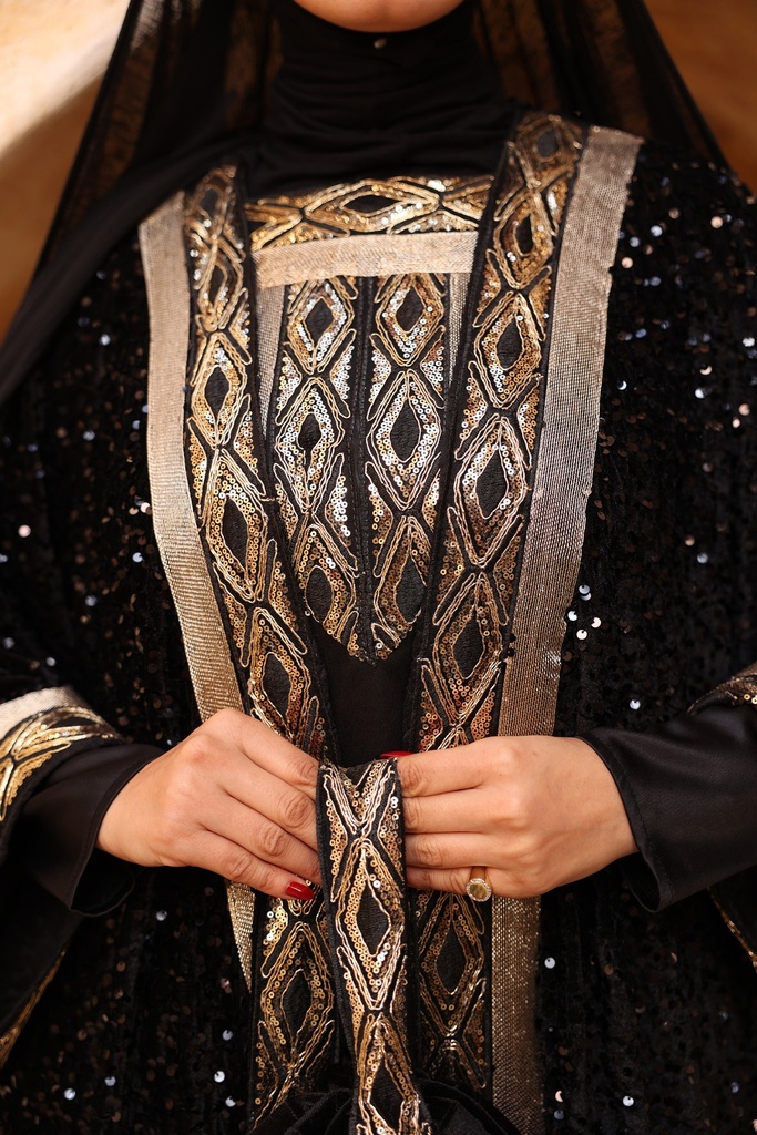 Pharaonic Embroidered Sequin Kaftan