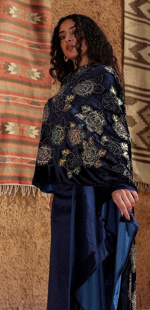 Asymmetric Embroidered Kaftan