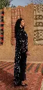 Multicolor Sequin Velvet Kaftan