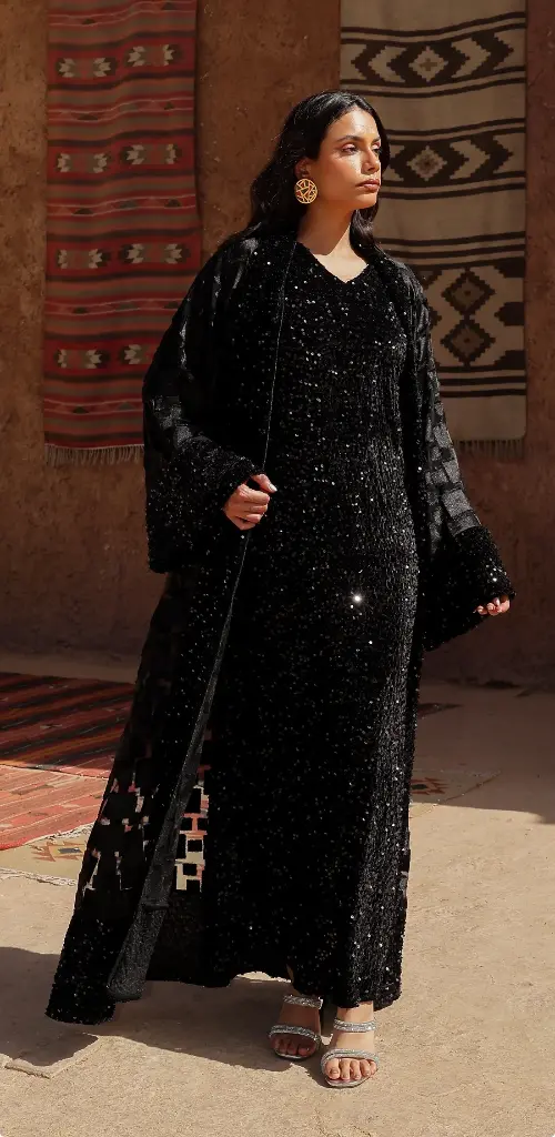 Layered Sequin Inner Kaftan